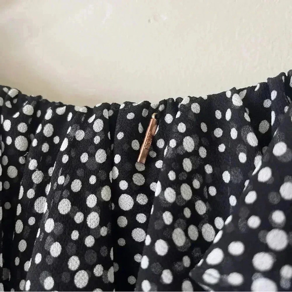 MISA Los Angeles Carlan Off Shoulder Top in Black with White Dots Size XS EUC - Picture 7 of 9